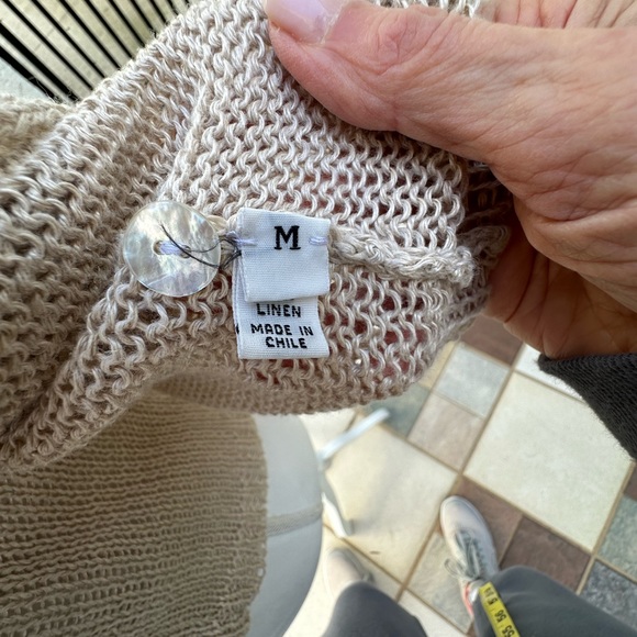 Agatha linen knit bundle sleeveless tank with matching cardigan - Picture 4 of 5